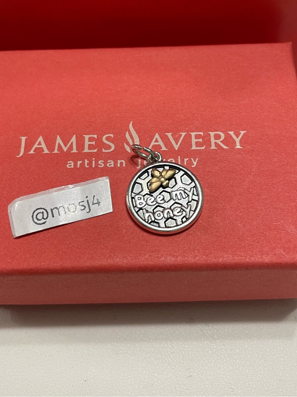 Retired James Avery Bee My Honey Charm